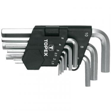 Набор инструментов Topex ключі шестигранні HEX 1.5-10 мм, 9 шт. Фото