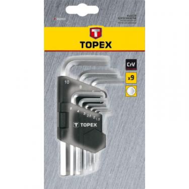 Набор инструментов Topex ключі шестигранні HEX 1.5-10 мм, 9 шт. Фото 1