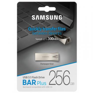 USB флеш накопитель Samsung 256GB Bar Plus Silver USB 3.1 Фото 6
