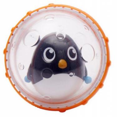 Игрушка для ванной Munchkin Плаваючі бульбашки (пінгвін з оранжевою кулею) Фото 1