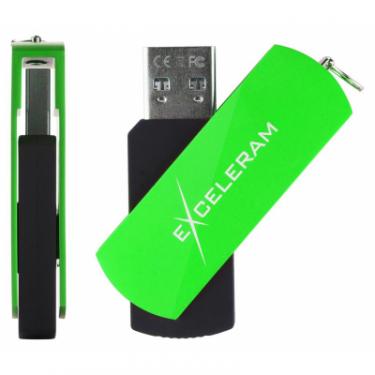 USB флеш накопитель eXceleram 16GB P2 Series Green/Black USB 3.1 Gen 1 Фото 3