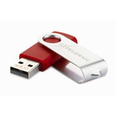 USB флеш накопитель eXceleram 32GB P1 Series Silver/Red USB 2.0 Фото 1