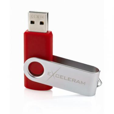 USB флеш накопитель eXceleram 32GB P1 Series Silver/Red USB 2.0 Фото 2