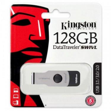 USB флеш накопитель Kingston 128GB DT SWIVL Metal USB 3.0 Фото 2