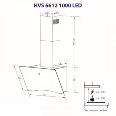 Вытяжка кухонная Minola HVS 6612 WH 1000 LED Фото 9