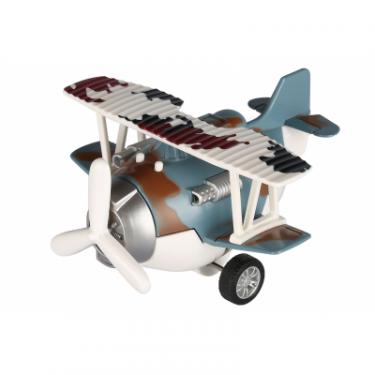 Спецтехника Same Toy Самолет металический инерционный Aircraft cиний со Фото