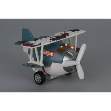 Спецтехника Same Toy Самолет металический инерционный Aircraft cиний со Фото 1