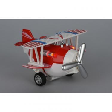 Спецтехника Same Toy Самолет металический инерционный Aircraft красный Фото 1