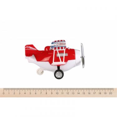Спецтехника Same Toy Самолет металический инерционный Aircraft красный Фото 2