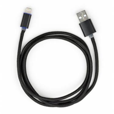 Дата кабель Vinga USB 2.0 AM to Lightning 1m LED black Фото 2