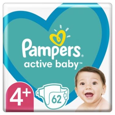 Подгузники Pampers Active Baby Maxi Plus Розмір 4+ (10-15 кг) 62 шт Фото