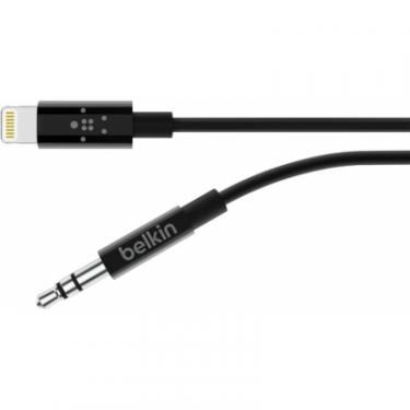 Кабель мультимедийный Belkin 3.5 mm Audio Cable to Lightning MFI, 0.9m, Black Фото 2