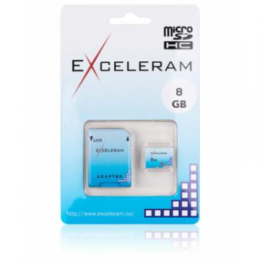 Карта памяти eXceleram 8GB microSD class 10 Color series Фото 1