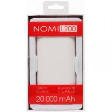 Батарея универсальная Nomi L200 20000 mAh White Фото 4