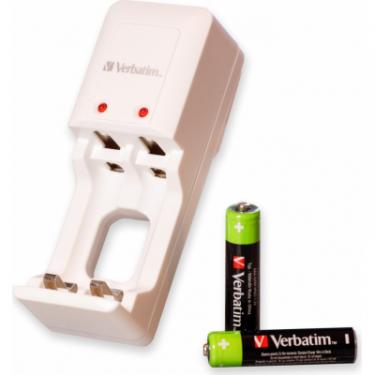 Зарядное устройство для аккумуляторов Verbatim Compact Charger EU Plug + 2*ААА Фото 1