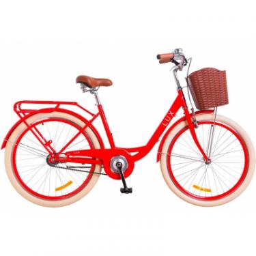 Велосипед Dorozhnik 26" LUX рама-17" 2019 оранжевый, багажник + корзин Фото