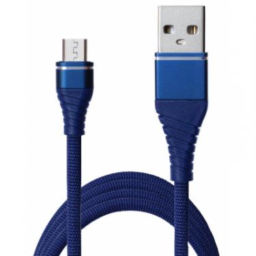 Дата кабель Grand-X USB 2.0 AM to Micro 5P 1.2m 2A Blue Фото