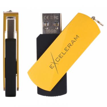 USB флеш накопитель eXceleram 64GB P2 Series Yellow2/Black USB 3.1 Gen 1 Фото 3