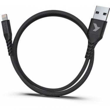 Дата кабель Pixus USB 2.0 AM to Lightning 1.0m MFI Flex Black Фото 1