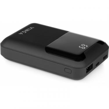 Батарея универсальная Vinga 10000 mAh Display soft touch black Фото 2