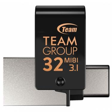 USB флеш накопитель Team 32GB M181 Black USB 3.1/Type-C Фото 1