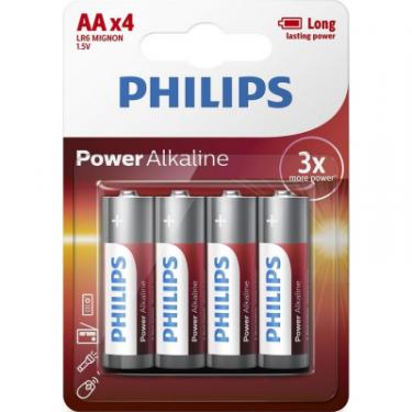 Батарейка Philips AA LR6 Power Alkaline * 4 Фото
