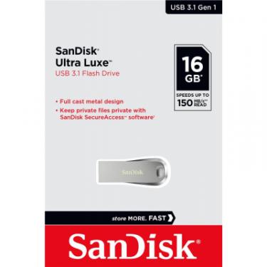 USB флеш накопитель SanDisk 16GB Ultra Luxe USB 3.1 Фото 4