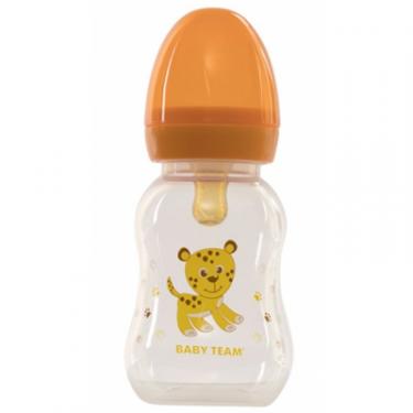 Бутылочка для кормления Baby Team с латексной соской 0+ 125 мл оранж Фото