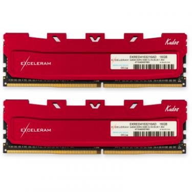 Модуль памяти для компьютера eXceleram DDR4 16GB (2x8GB) 3200 MHz Kudos Red Фото