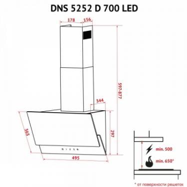 Вытяжка кухонная Perfelli DNS 5252 D 700 BL LED Фото 10