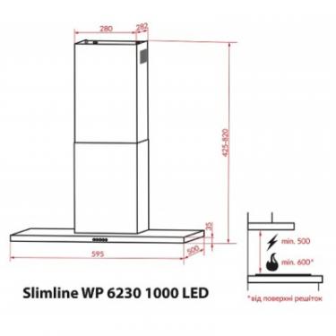Вытяжка кухонная Weilor Slimline WP 6230 SS 1000 LED Фото 9