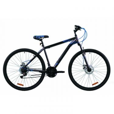 Велосипед Discovery 29" RIDER AM DD рама-19" St 2020 серо-черный с син Фото