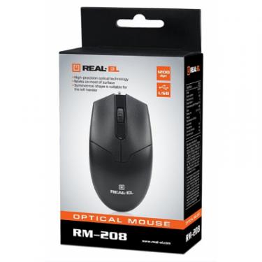 Мышка REAL-EL RM-208 USB Black Фото 9