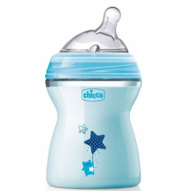 Бутылочка для кормления Chicco Natural Feeling Color, 250 мл, 2м+, голубой Фото
