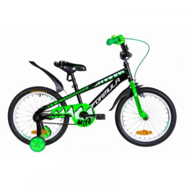 Детский велосипед Formula 18" WILD рама-9" St 2020 черно-зеленый с белым Фото