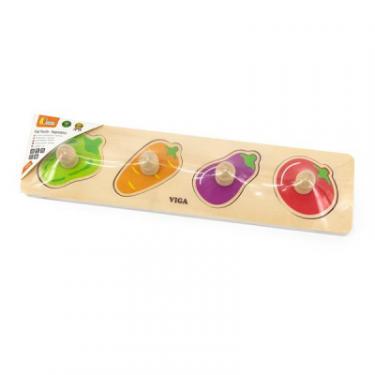 Развивающая игрушка Viga Toys Рамка-вкладыш с ручками Овощи Фото 1