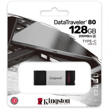 USB флеш накопитель Kingston 128GB DataTraveler 80 USB 3.2/Type-C Фото 4