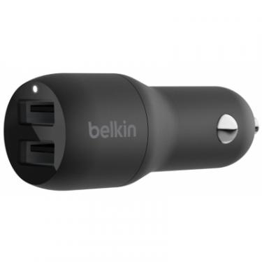 Зарядное устройство Belkin Car Charger 24W Dual USB-A black Фото