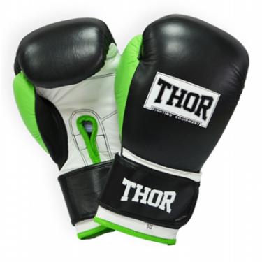 Боксерские перчатки Thor Typhoon 16oz Black/Green/White Фото