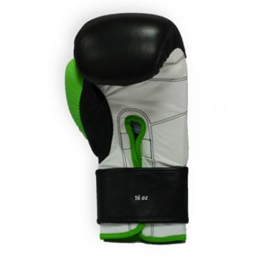 Боксерские перчатки Thor Typhoon 16oz Black/Green/White Фото 3