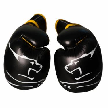 Боксерские перчатки PowerPlay 3018 8oz Black/Yellow Фото 1