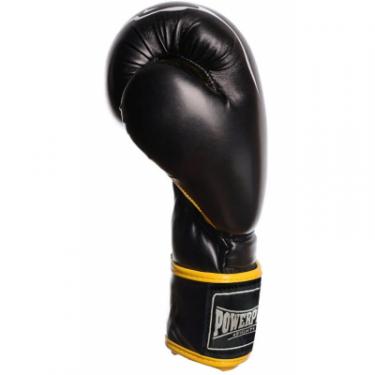Боксерские перчатки PowerPlay 3018 8oz Black/Yellow Фото 2