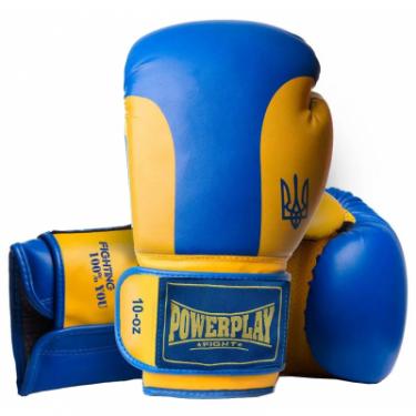 Боксерские перчатки PowerPlay 3021 Ukraine 10oz Blue/Yellow Фото