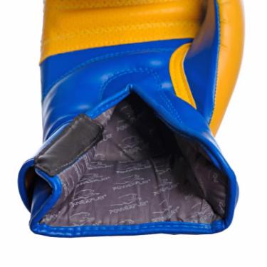 Боксерские перчатки PowerPlay 3021 Ukraine 10oz Blue/Yellow Фото 4