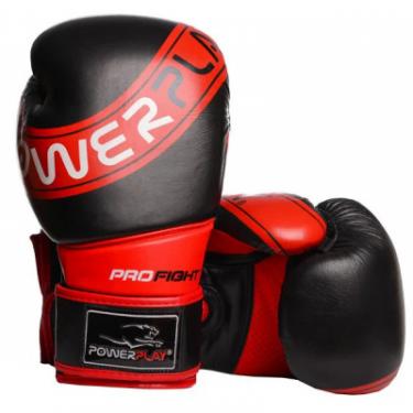 Боксерские перчатки PowerPlay 3023A 10oz Black/Red Фото