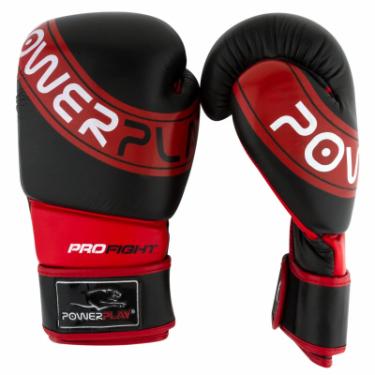 Боксерские перчатки PowerPlay 3023A 10oz Black/Red Фото 1
