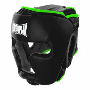 Боксерский шлем PowerPlay 3068 XS Black/Green Фото