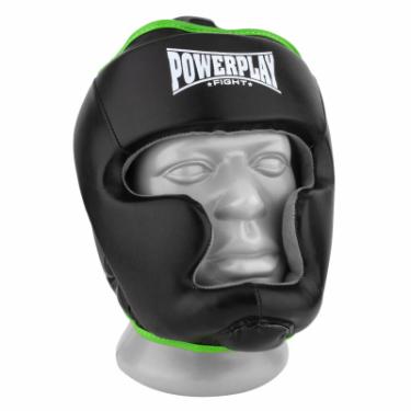 Боксерский шлем PowerPlay 3068 XS Black/Green Фото 1