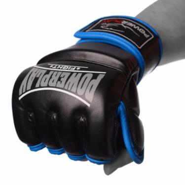 Перчатки для MMA PowerPlay 3058 M Black/Blue Фото 2