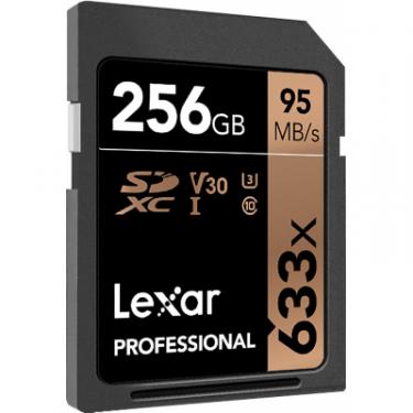 Карта памяти Lexar 256GB SDXC class 10 UHS-I U3 V30 633x Professional Фото 1